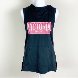 🔥5/$20 Victoria Sport Sleeveless Hoodie Tank Sweat Shirt Size XS